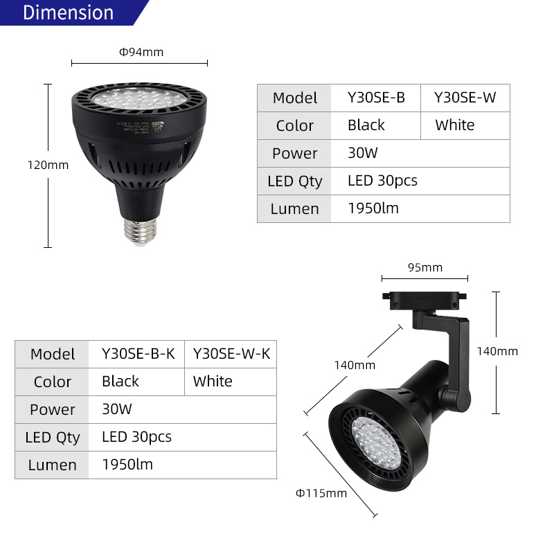 Aquarium Light - Y30SE Espectro Completo de Alumínio Led