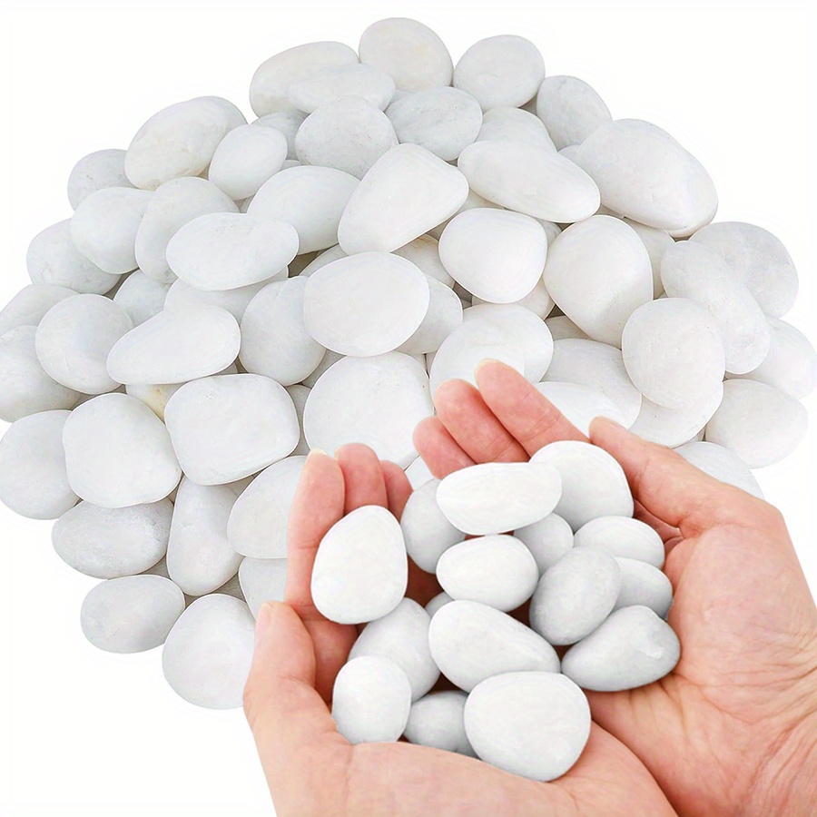 Fish Aquarium Home - 200/400g branco alto polido seixos naturais