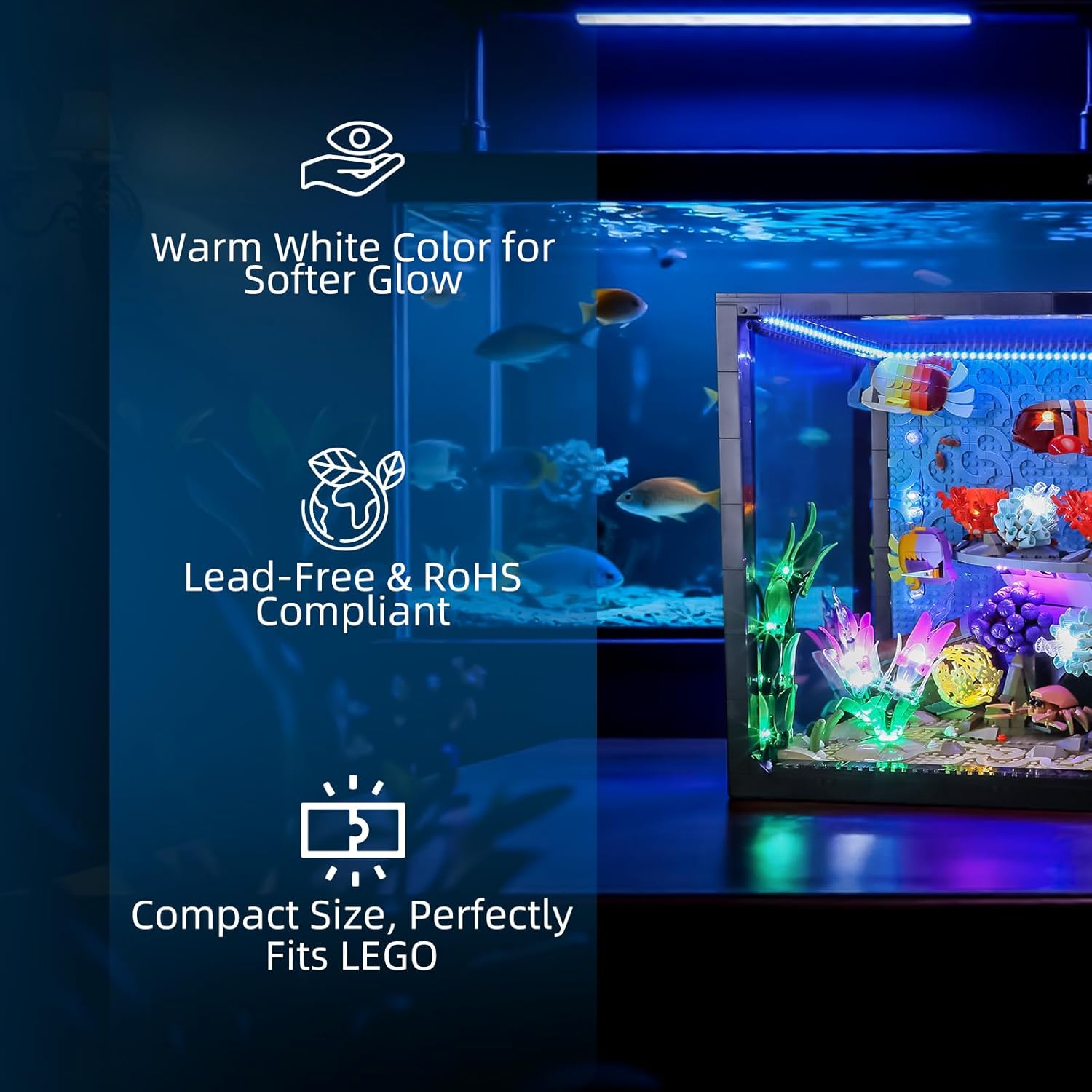 Hprosper luz led para lego 103 - Aquarium Light avaliação e preço