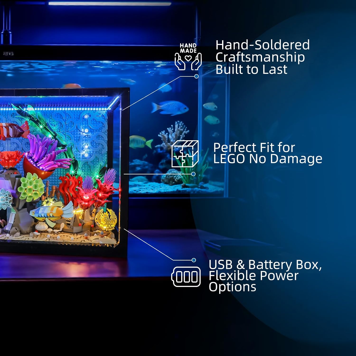 Hprosper luz led para lego 103 - Aquarium Light avaliação e preço