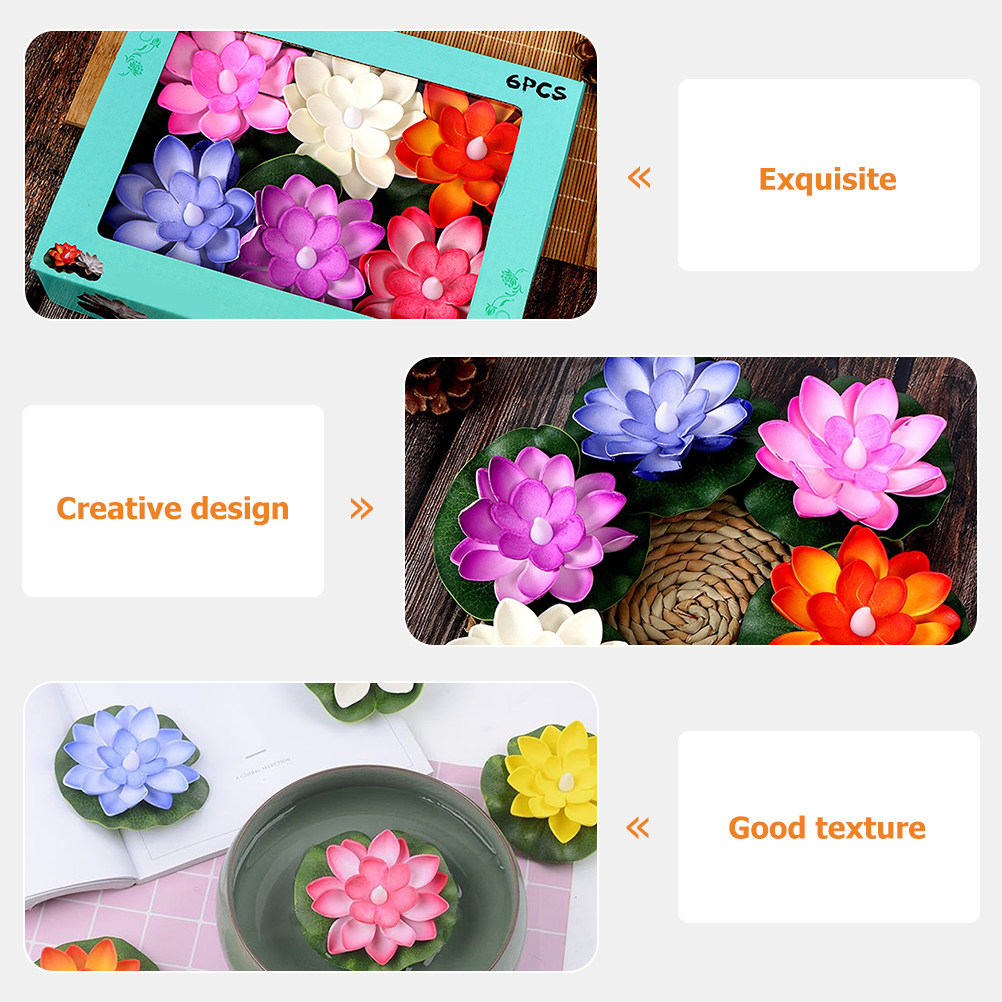 6 unidades de flores de lótus  - Aquarium Decor avaliação e preço