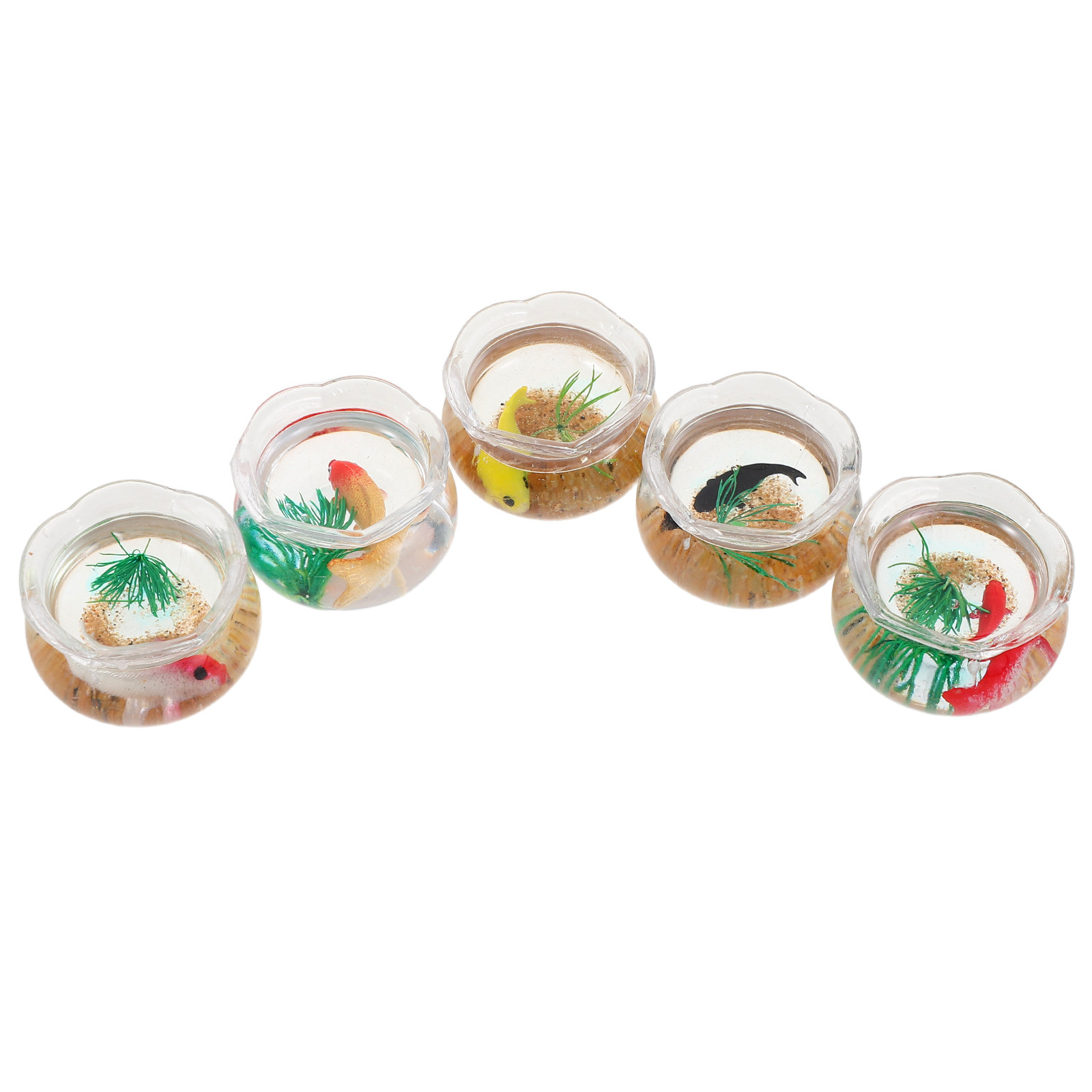 5 Peças Mini Aquário de Peixes - Aquarium Plants avaliação e preço